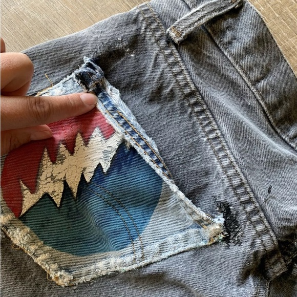 VINTAGE 70s 80s Levi’s Mens 501 065 Button Fly Jeans Gray Denim pants 32x27 - Picture 7 of 14